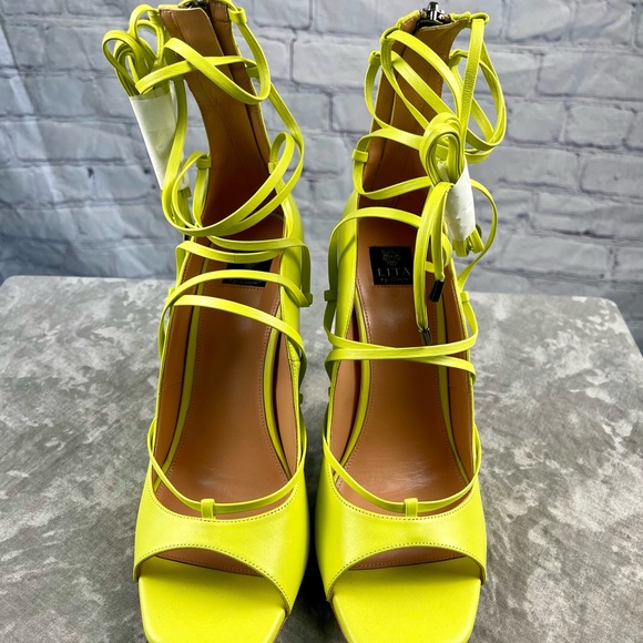 BN Lita By Ciara Strappy Heeled Sandal in Lime Size E40 - Picture 8 of 16